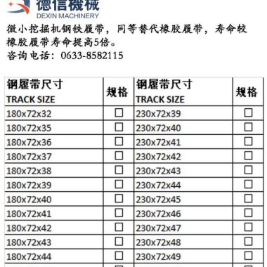 180*37节距铁履带链条230*72节距钢履带立派徐工山河小掘机配件第3张