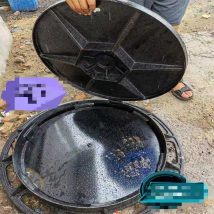 污水电力球墨铸铁圆形 下水道排污雨水井盖 600*600雨水篦子