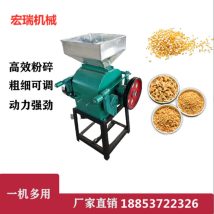大米玉米破碎机 小型对辊高粱轧胚机 花生破瓣机销售