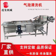 生产果蔬清洗机 不锈钢气泡菠菜清设备 菠菜洗菜机